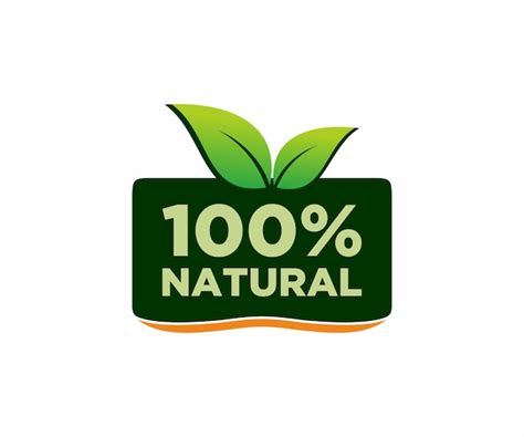 Premium Vector 100 Percent Natural Label Sticker Badge Vector