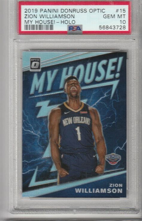 Zion Williamson Donruss Optic My House Rc Silver Holo Gem Mint