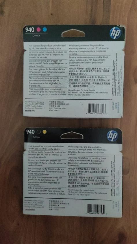 Original Set Of Hp Printheads Black Yellow Cyan Magenta C A