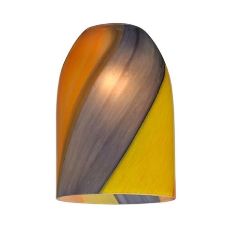 Art Glass Shade With Diagonal Stripes Lipless With 1 58 Inch Fitter Opening At Destination Li