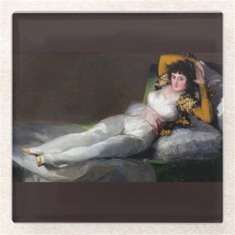 Goya Painting - Clothed Maja - La Maja Vestida Glass Coaster | Zazzle.com