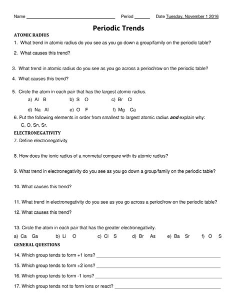 Periodic Table Of Elements Chemistry Activities ITeachly