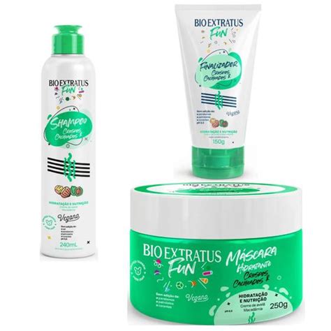 Kit Fun Crespos E Cacheados Vegano Bio Extratus Shampoo M S E Fin