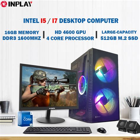 Intel Core i5 / i7 Desktop Computer Quad-Core 8 Thread 16GB RAM 512GB ...