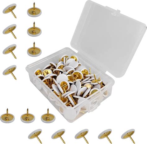 Amazon.com: 100 Pcs Thumb Tacks, Drawing Pins, Metal Flat Push Pins ...
