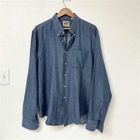 Naked Famous Shirts Mens Naked Famous Classic Chambray Button