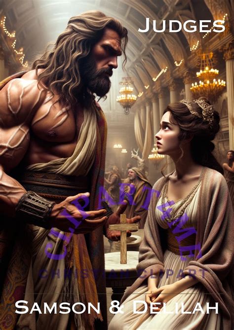 Samson And Delilah Epic Tale From Judges Scripture Art Christian Wall