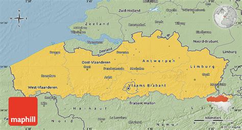 Savanna Style Map of Vlaanderen