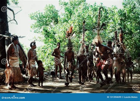 Walarano Village, Malekula Island / Vanuatu - 9 JUL 2016 : Local Tribal ...