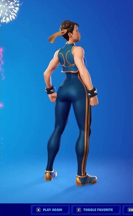 Grand Salute Fortnite Thicc Streetfighter Skin Chun Li Showcased With Dances And Emotes 🍑 ️