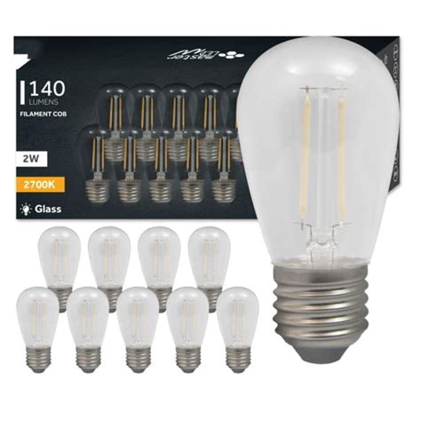 Żarówka Led E27 2w Filament Vita St14 Ciepła 2700k 10 Szt E27 Duży