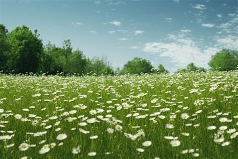 Grass daisies field green. AI | Free Photo - rawpixel