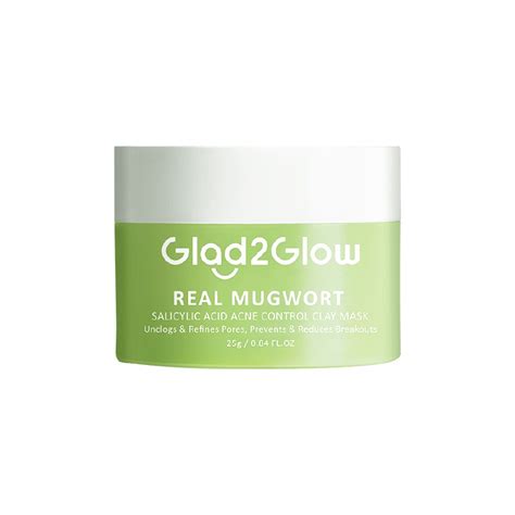 Jual Glad2glow Real Mugwort Clay Mask Salicylic Acid Anti Pores Acne