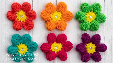 How to Crochet Easy Spring Flower - Naztazia