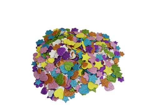 Moosgummi Formen Glitter Selbstklebend