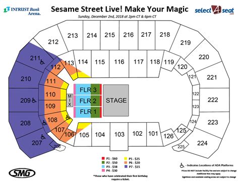 Seating Charts | Events & Tickets | INTRUST Bank Arena