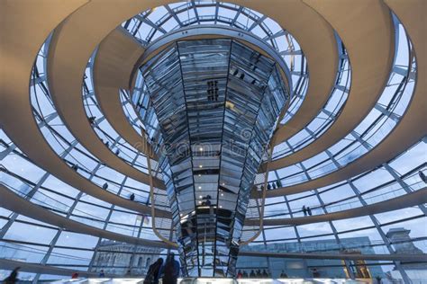 Inside the Reichstag Dome in Berlin at Dusk Editorial Stock Image ...