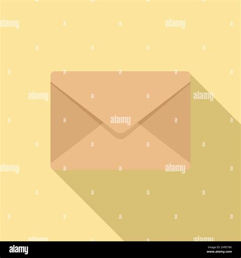 Information Envelope Icon Flat Vector Paper Mail Letter Post Stock