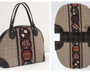 Two Pictures Of The Same Handbag With Different Patterns