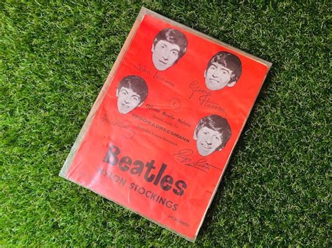 The Beatles Official Nylon Stockings By Nems Ent And Vroom And Etsy