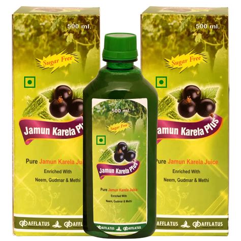 Buy Afflatus Jamun Karela Plus Ayurvedic Juice With Neem Gudmar And