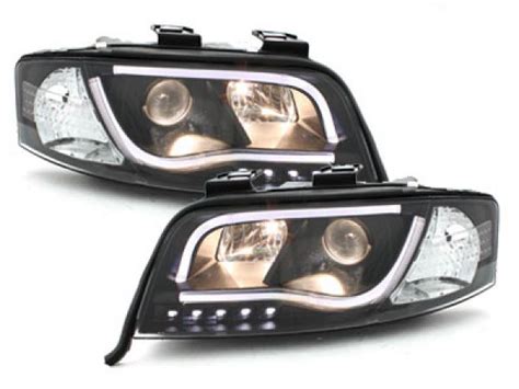 Lightbar Scheinwerfer für AUDI A6 4B C5 01 04 TAGFAHRLICHT schwarz