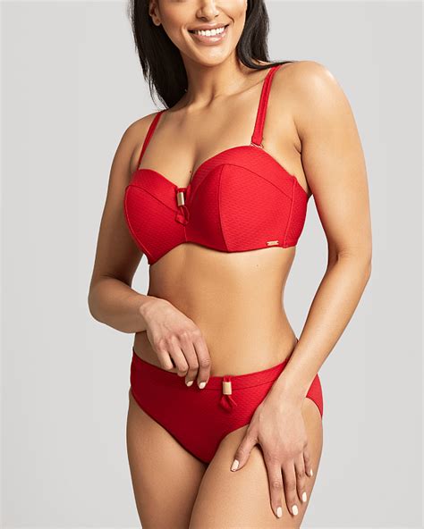 Marianna Bandeau Bikini Top Crimson Tkd Lingerie