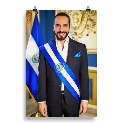 Nayib Bukele Official Portrait Matte Poster Etsy