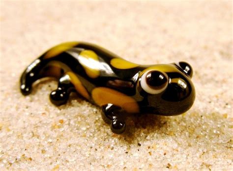 Fire Salamander Glass Animal Figurine Size Approx 20 Mm Etsy Uk