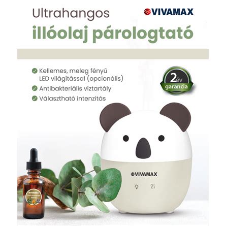 Ultrahangos illóolaj párologtató Koala Vivamax webáruház