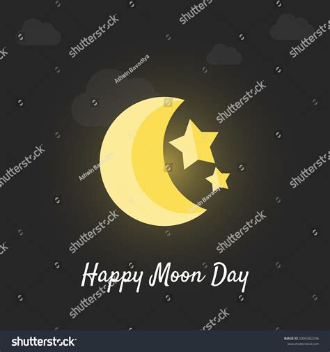 National Moon Day Vector Moon Day Stock Vector Royalty Free