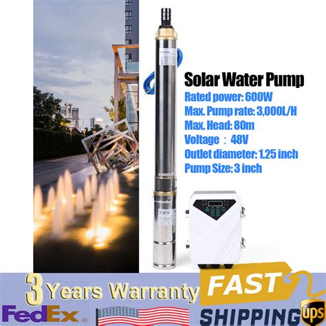 Dc V Solar Water Pump Submersible Deep Bore Well Pump Mppt