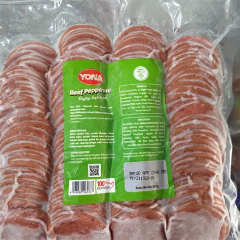 Jual Yona Beef Pepperoni Sapi 500 Gr Shopee Indonesia