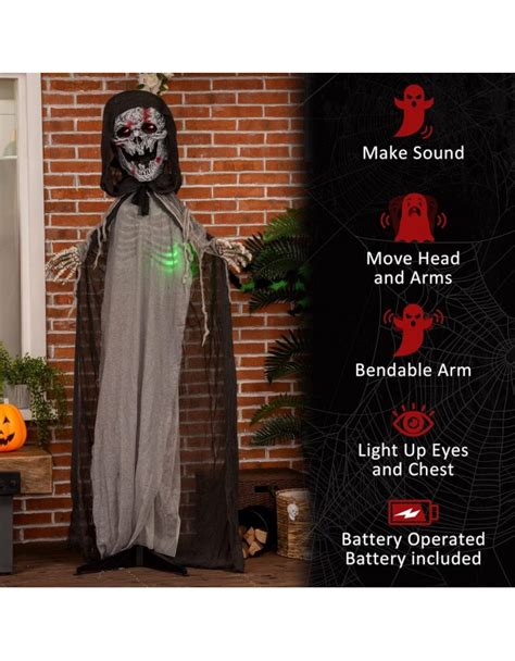 Outsunny 74 Life Size Outdoor Halloween Decorations Skeleton