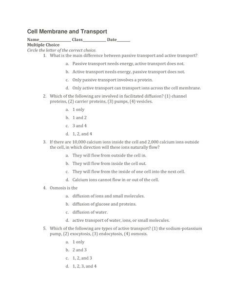 Cell Transport Cellular Respiration Photosynthesis Cell Membrane