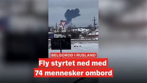 Russisk Milit Rfly Styrter Ned I Belgorod Med Om Bord Bt Udland