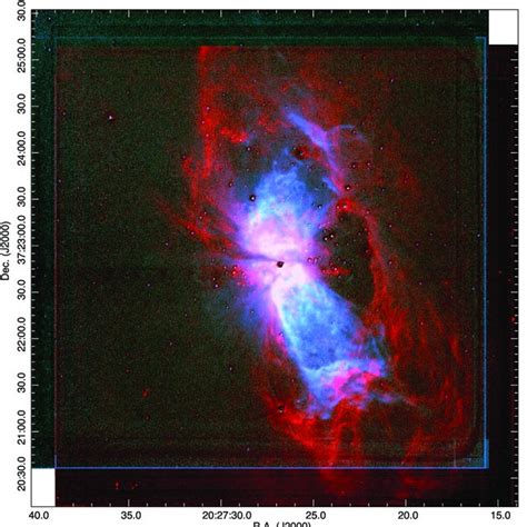 A color composite image showing the continuum subtracted Brγ image