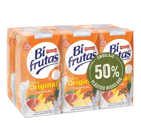 Bifrutas Pascual Zumo Tropical Original Bifrutas Pack De 6 Briks De 20