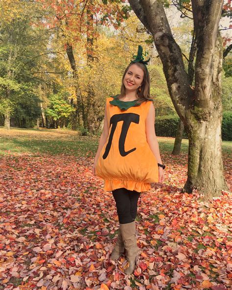 Homemade Teacher Halloween Costume Pumpkin Pi Teacher Halloween Costumes Teachers Halloween