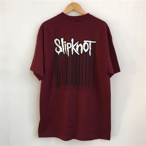 Vintage Slipknot Barcode Tee Shirt Xl Maroon Nwt Etsy