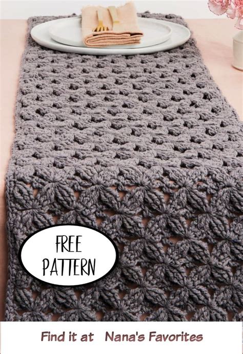 Crocheted Table Runner Free Pattern Nanas Favorites Crochet Table Runner Pattern Crochet