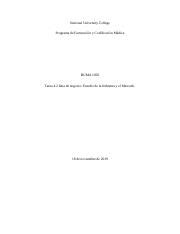 Tarea Idea De Negocio Estudio De La Industria Y El Mercado Docx