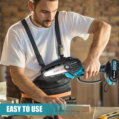 Saker Inch Mini Electric Chain Saw Portable Cordless Handheld Pruning