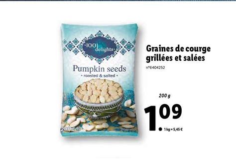 Promo Graines De Courge Grill Es Et Sal Es Chez Lidl Icatalogue Fr