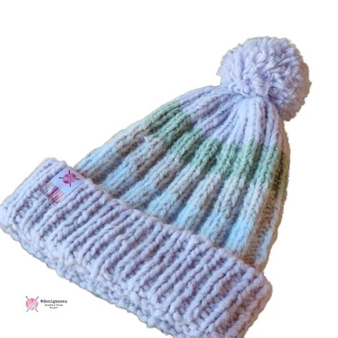 Gorro De Tric Pompom Listras M Moda Danigazeau Croch