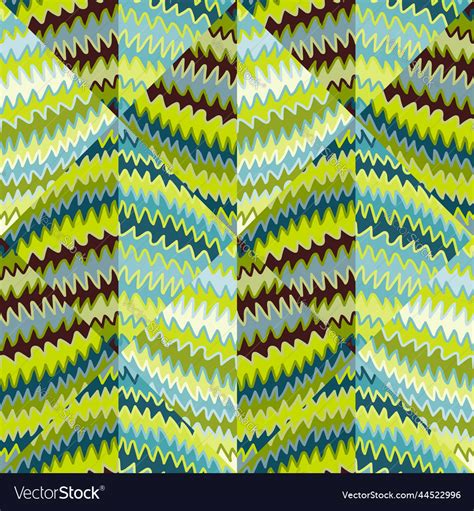 Abstract Zig Zag Striped Seamless Pattern Hand Vector Image