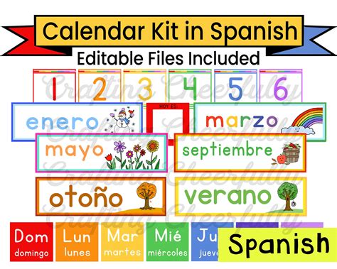 Spanish Calendar Printable