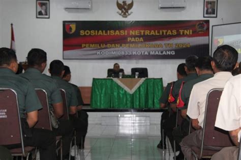 Kodim Sosialisasi Netralitas Tni Pada Pemilu Tahun