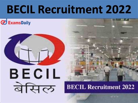 BECIL Recruitment 2022 150 Vacancies Salary Upto Rs 1 00 000