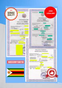 Jasa Legalisir Akta Perceraian Sertifikat Apostille Zimbabwe